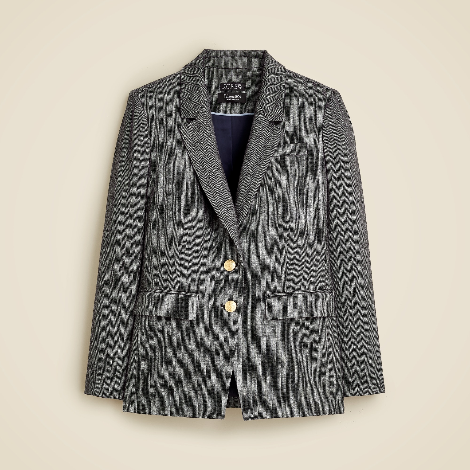 womens Madelyn blazer in herringbone wool blend