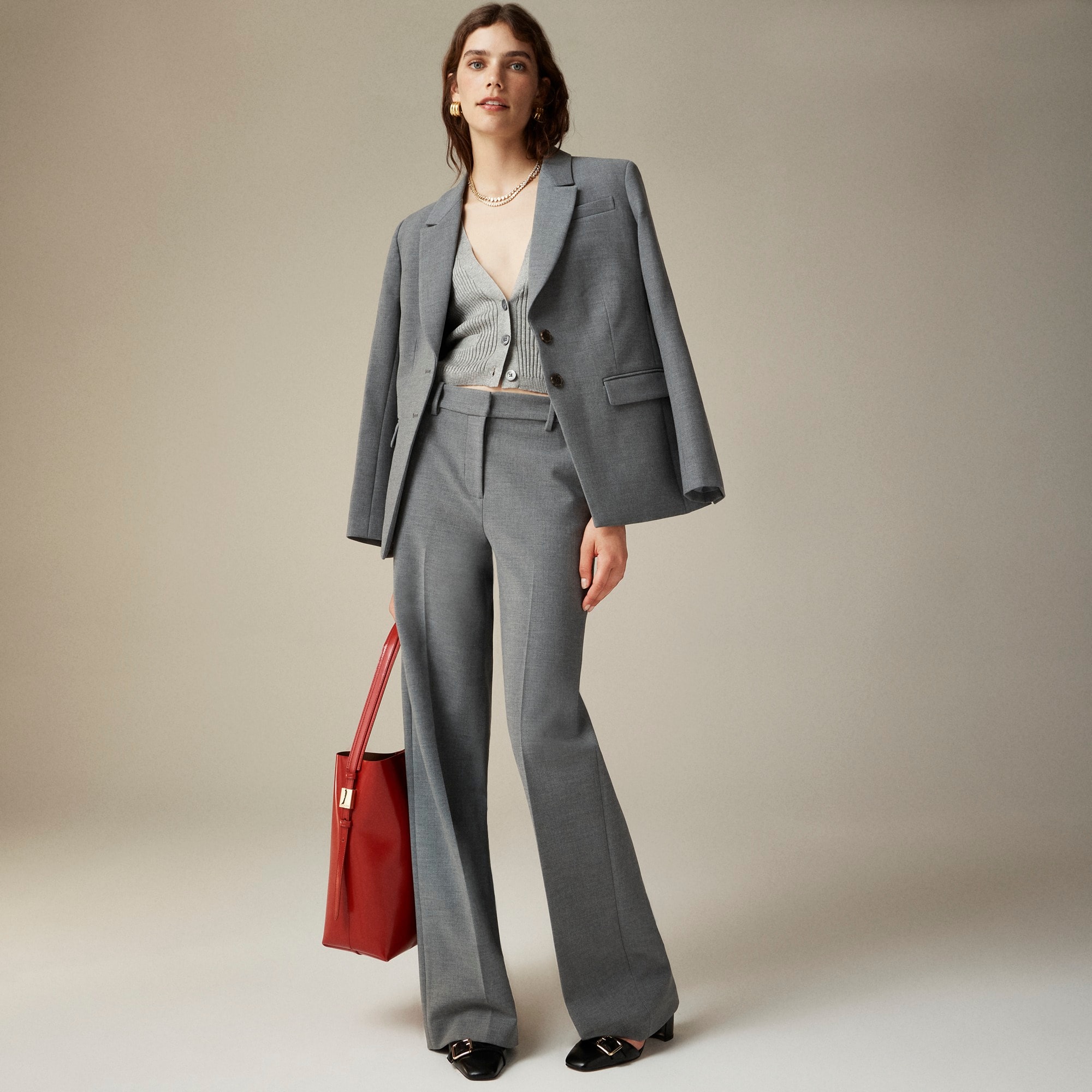 womens Wide-leg trouser in four-season stretch