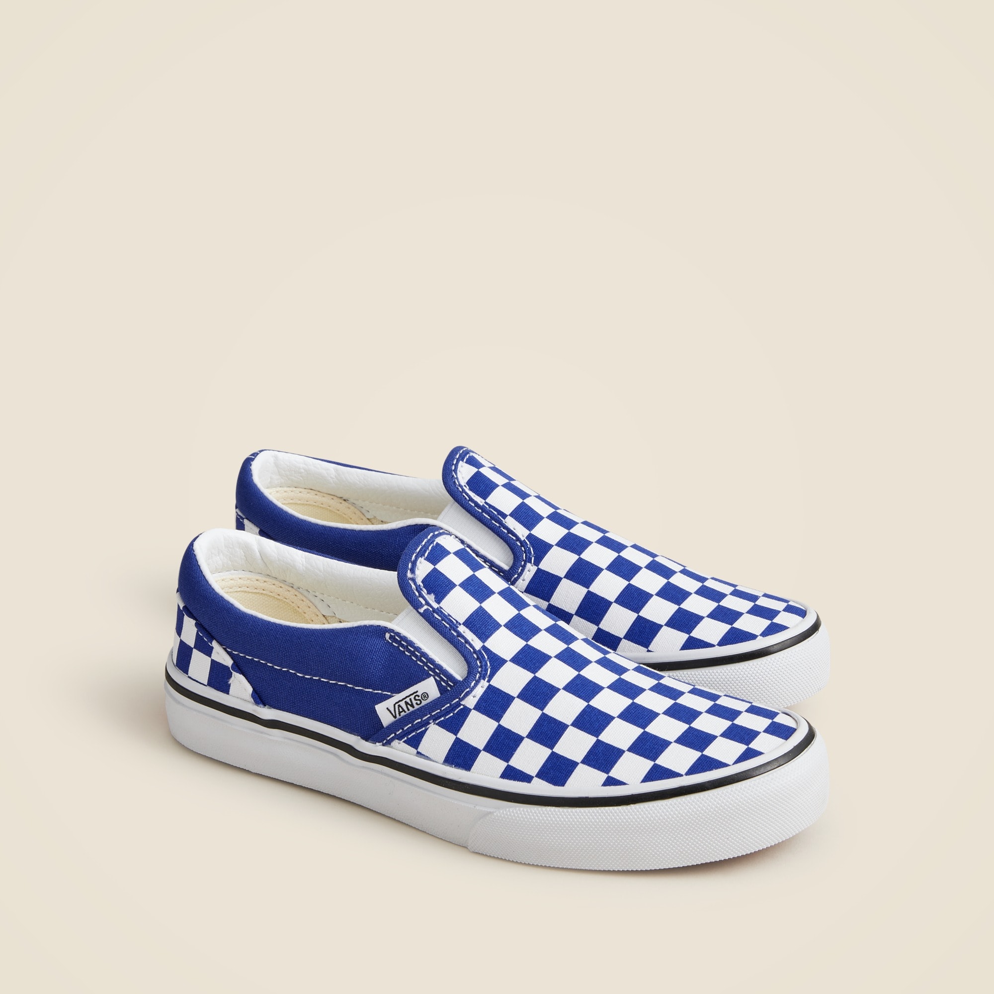 boys Vans&reg; kids' classic slip-on sneakers in checkerboard