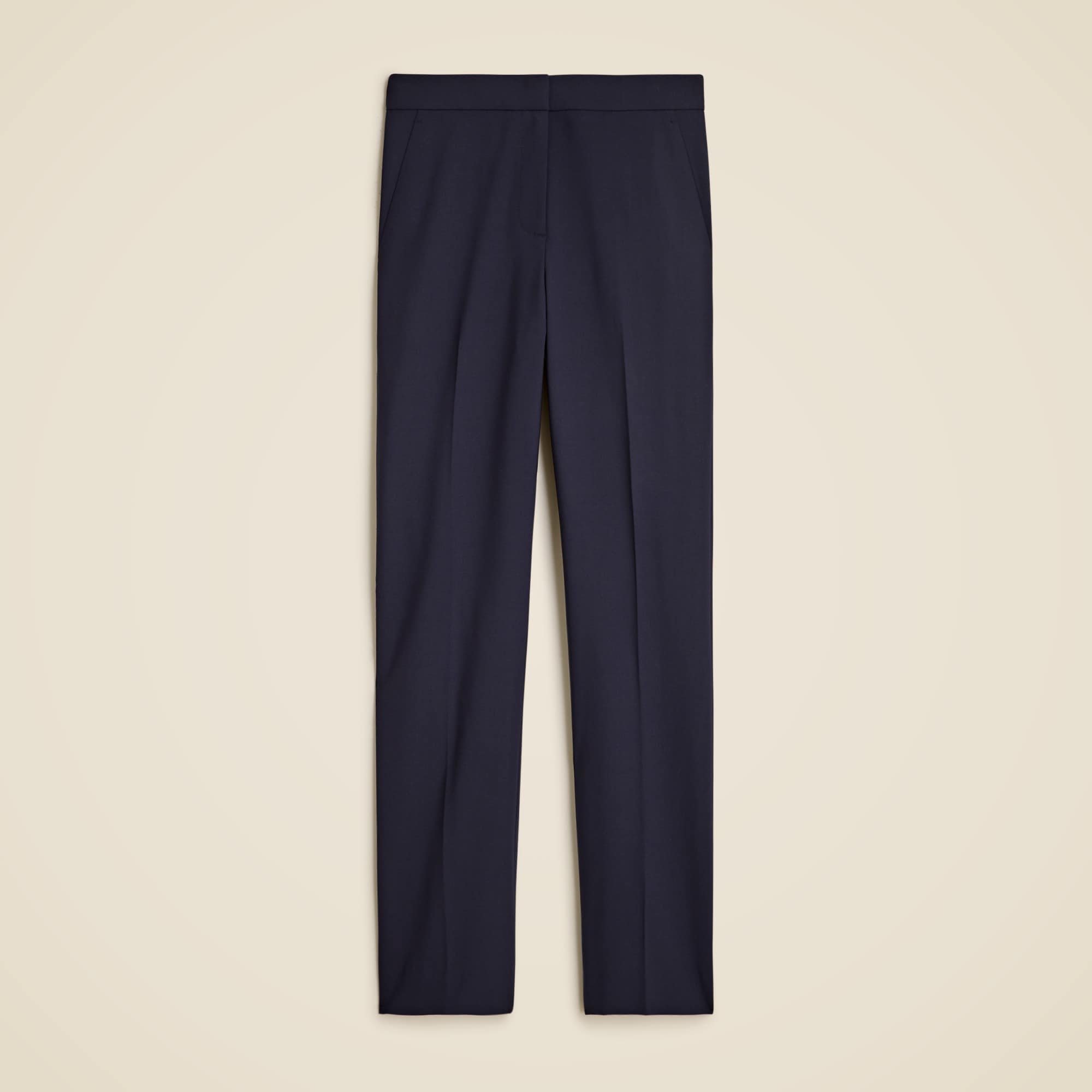 womens Petite full-length Kate straight-leg pant in Italian bi-stretch wool blend