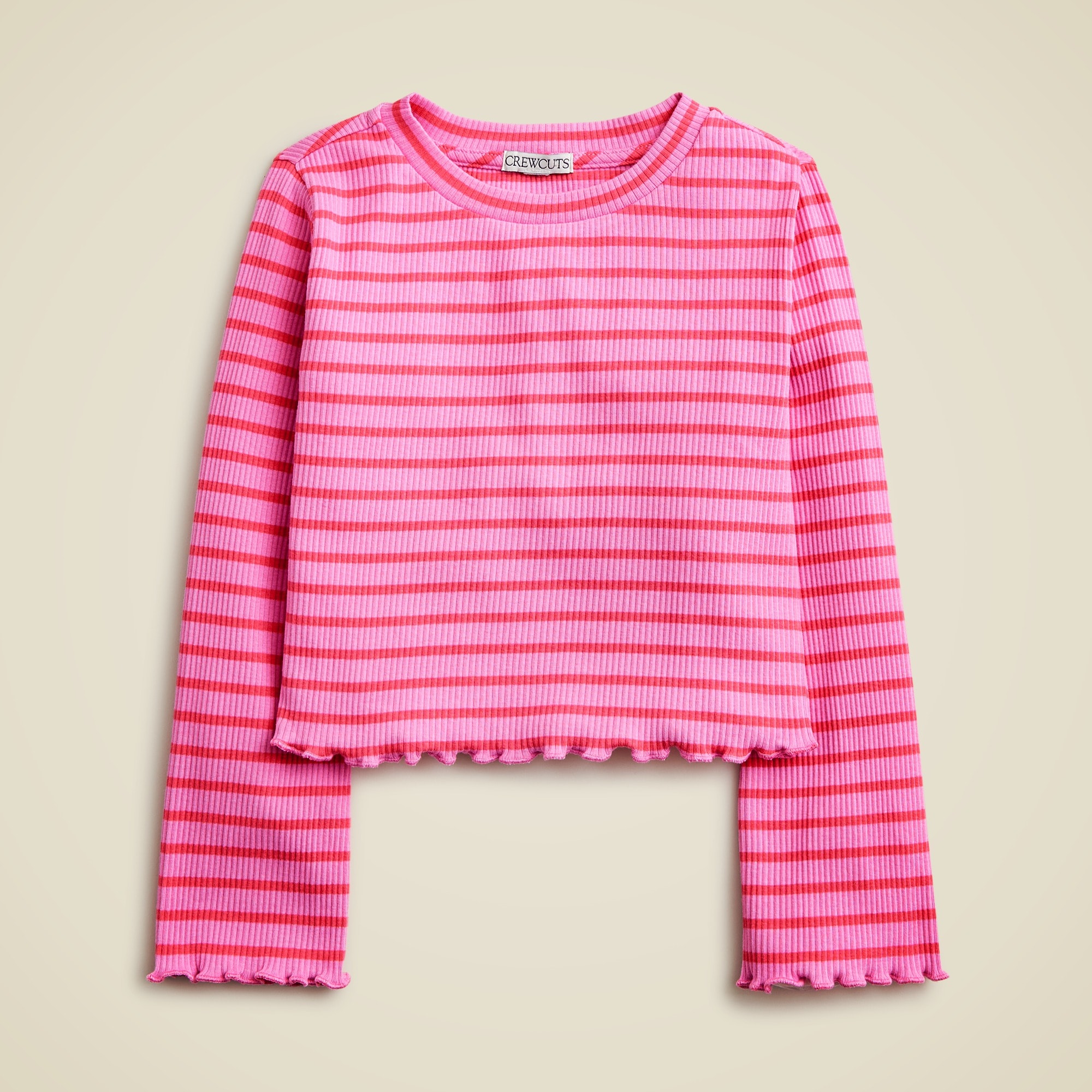 girls Girls' flared-sleeve everyday shirt in vintage rib