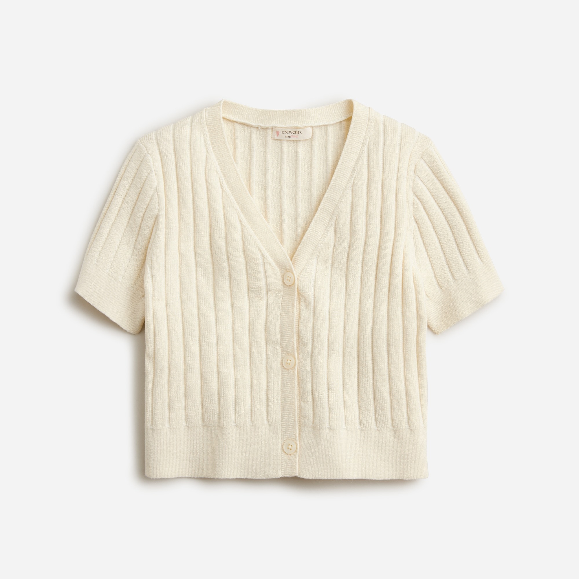 girls Maryam Nassir Zadeh X Crewcuts girls' cardigan top in cotton with metallic threads