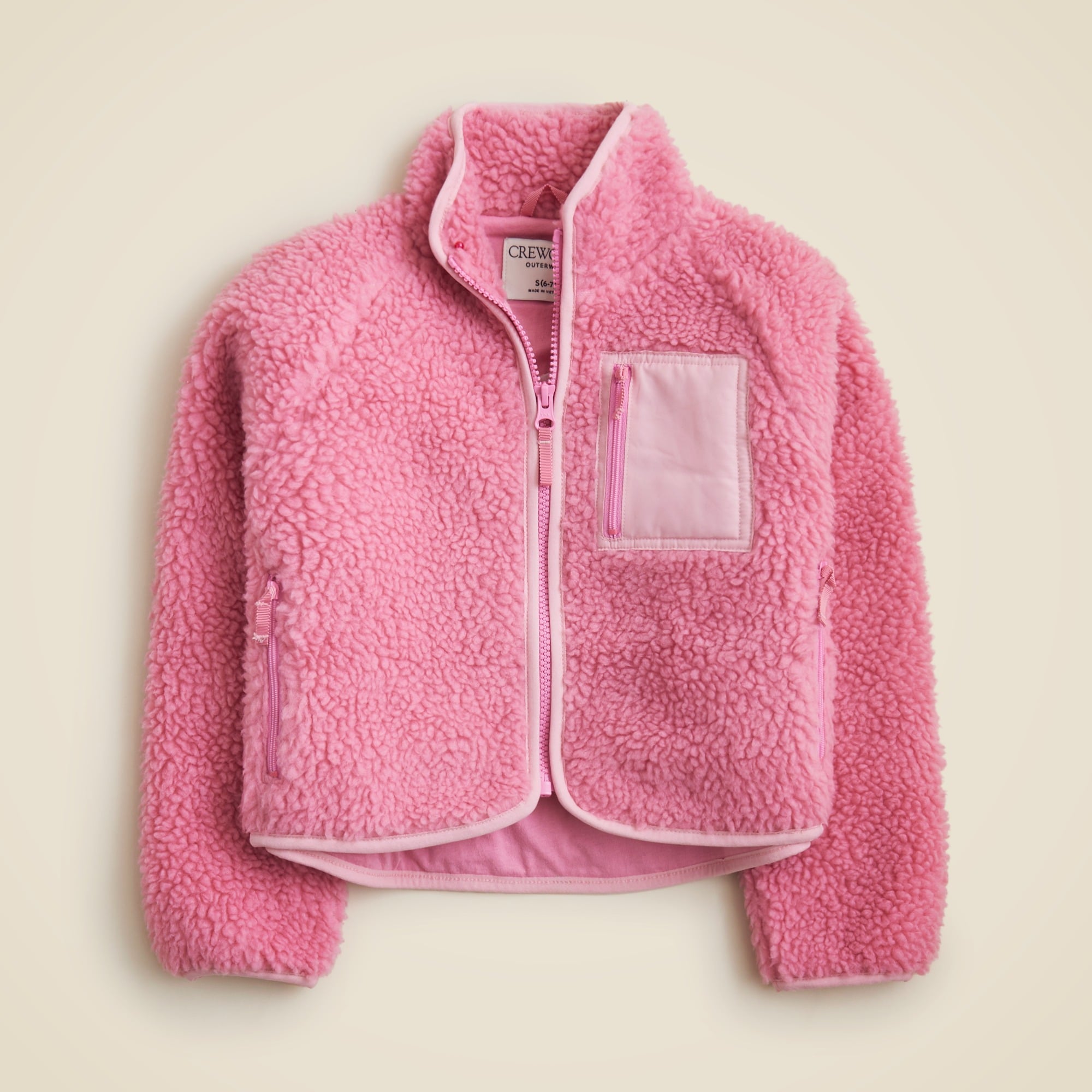 girls Girls' sherpa zip-up jacket