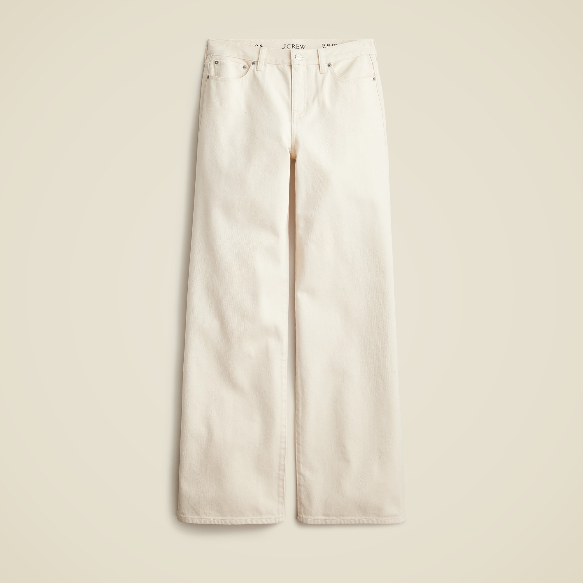 womens Lower-rise wide-leg jean in 1984 rigid