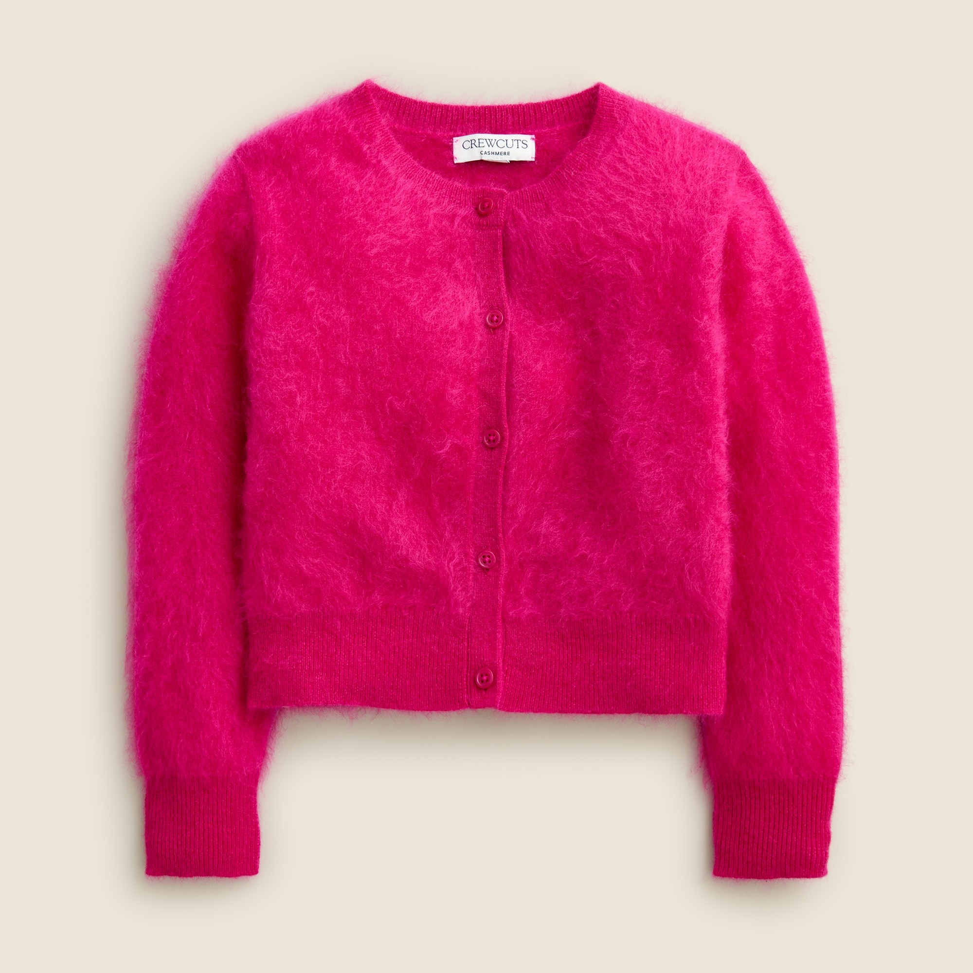 girls Girls' brushed cashmere cardigan sweater