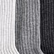 Ribbed cotton trouser socks three-pack HTHR GRAY MULTI