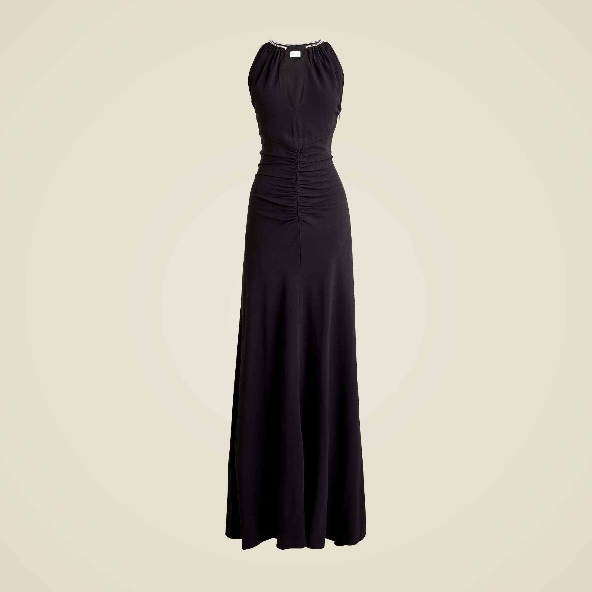  Full-length embellished ruched dress