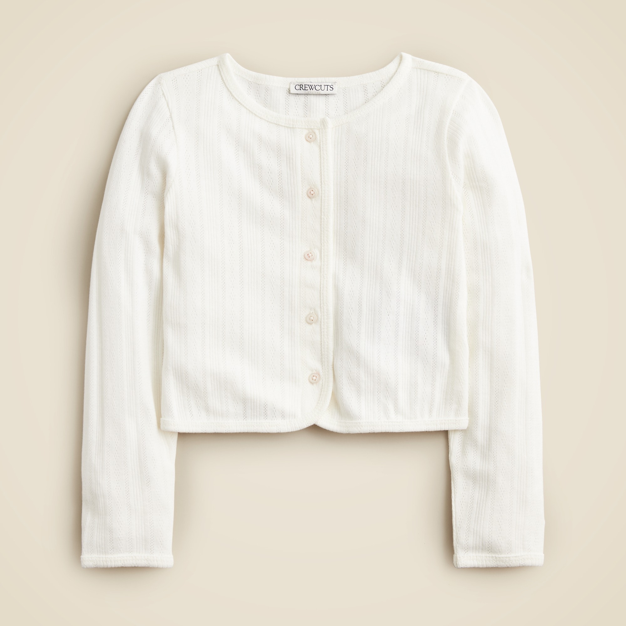 girls Girls' pointelle cardigan sweater