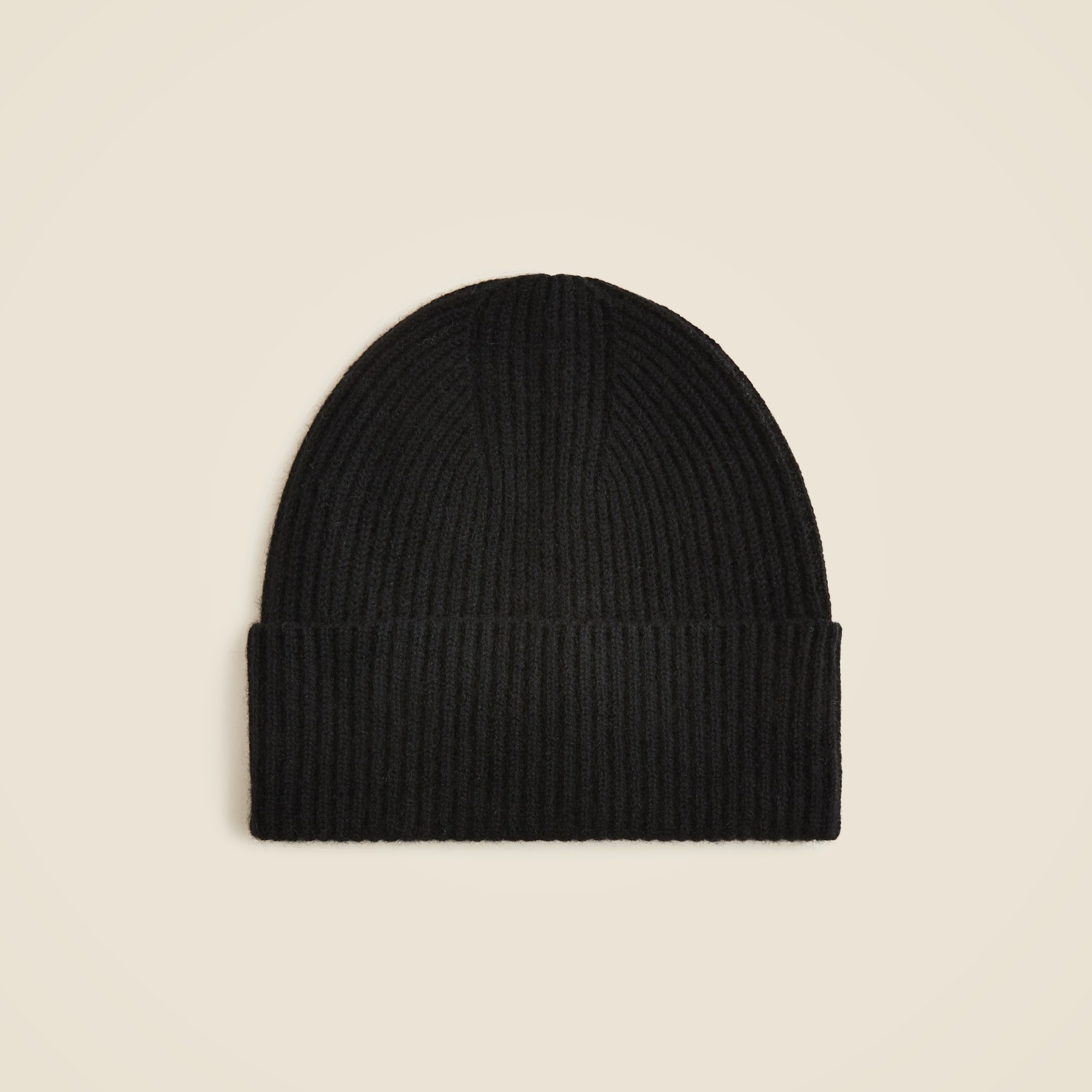 womens Ribbed cashmere beanie