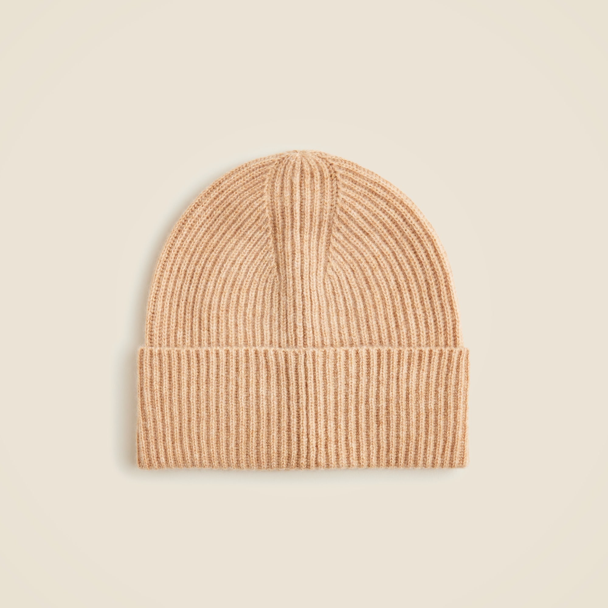 womens Ribbed cashmere beanie