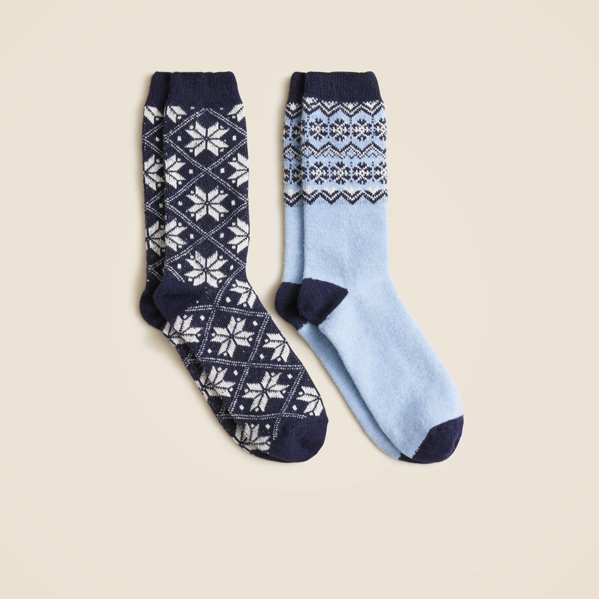 womens Fair Isle trouser socks two-pack