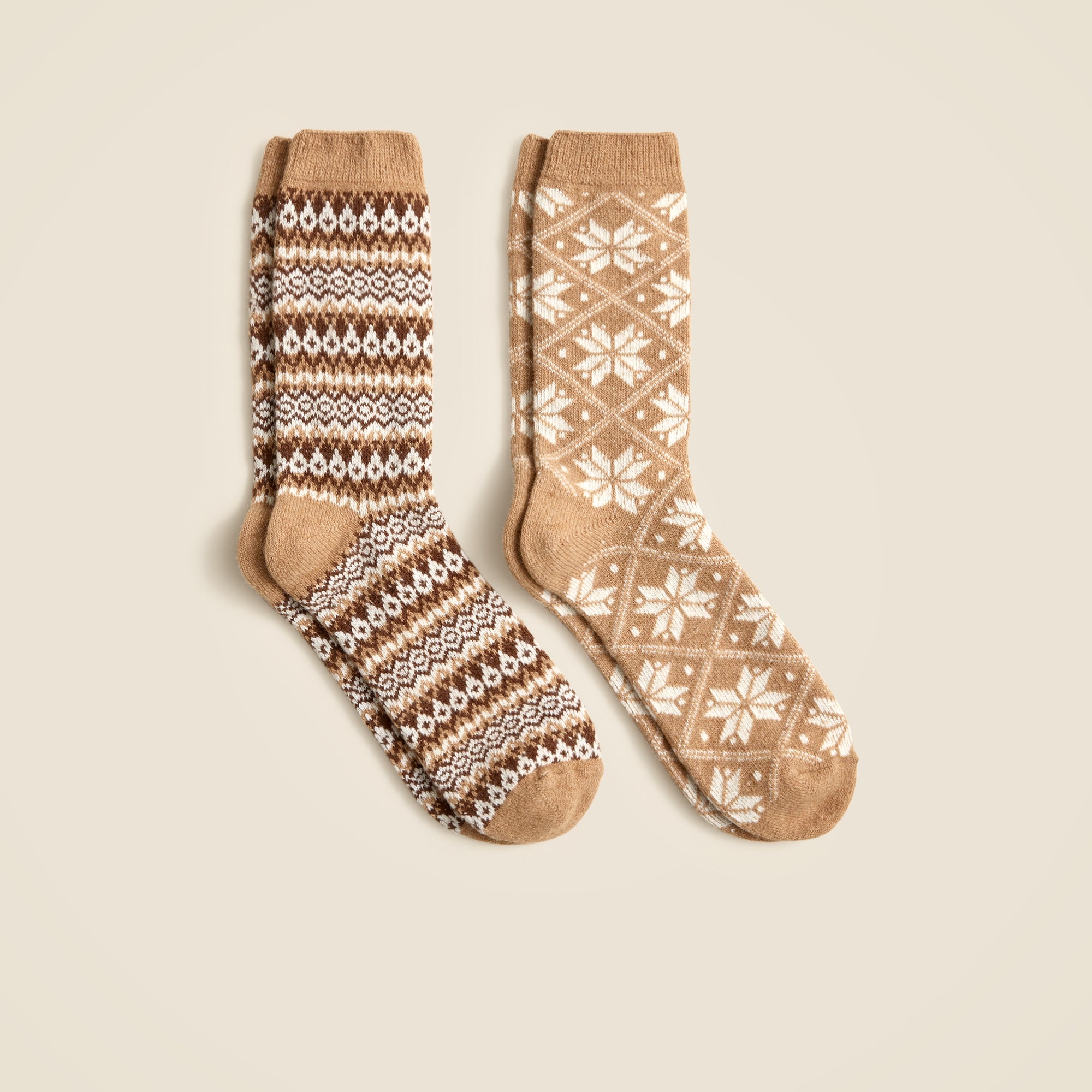 womens Fair Isle trouser socks two-pack