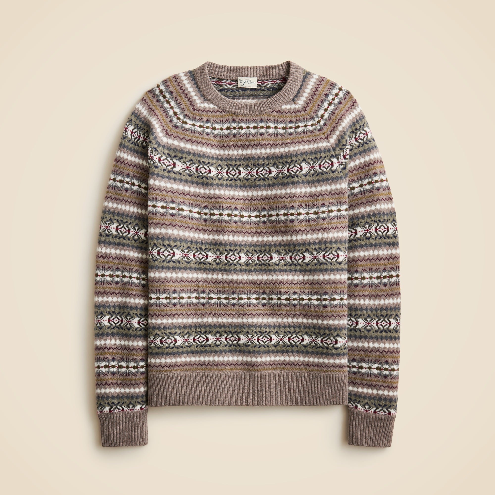  Fair Isle crewneck sweater in wool