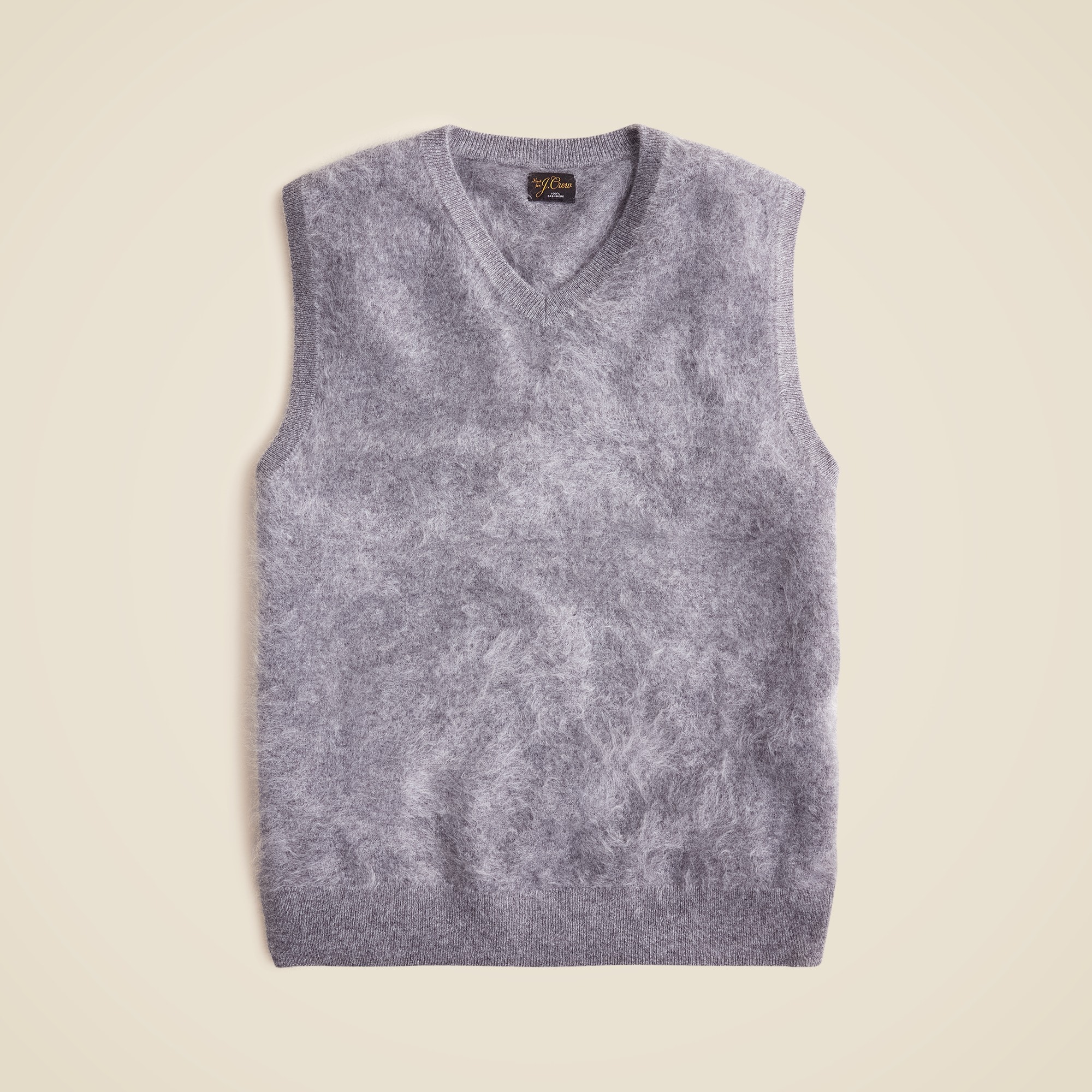 mens Brushed cashmere V-neck sweater-vest