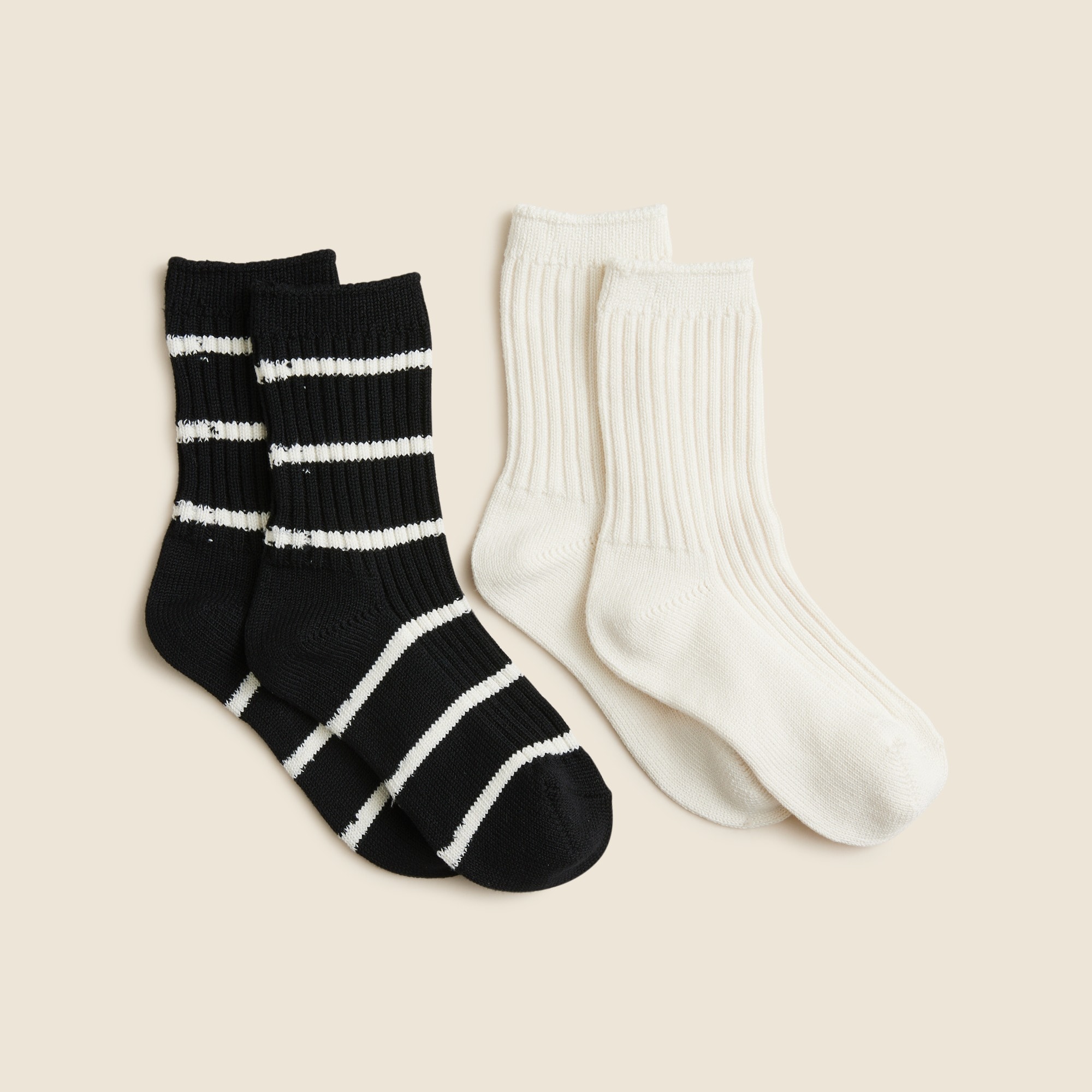 girls Kids' striped knit socks three-pack