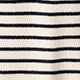 Spring Street ribbed cashmere crewneck sweater in stripe HTHR MUSLIN NAVY