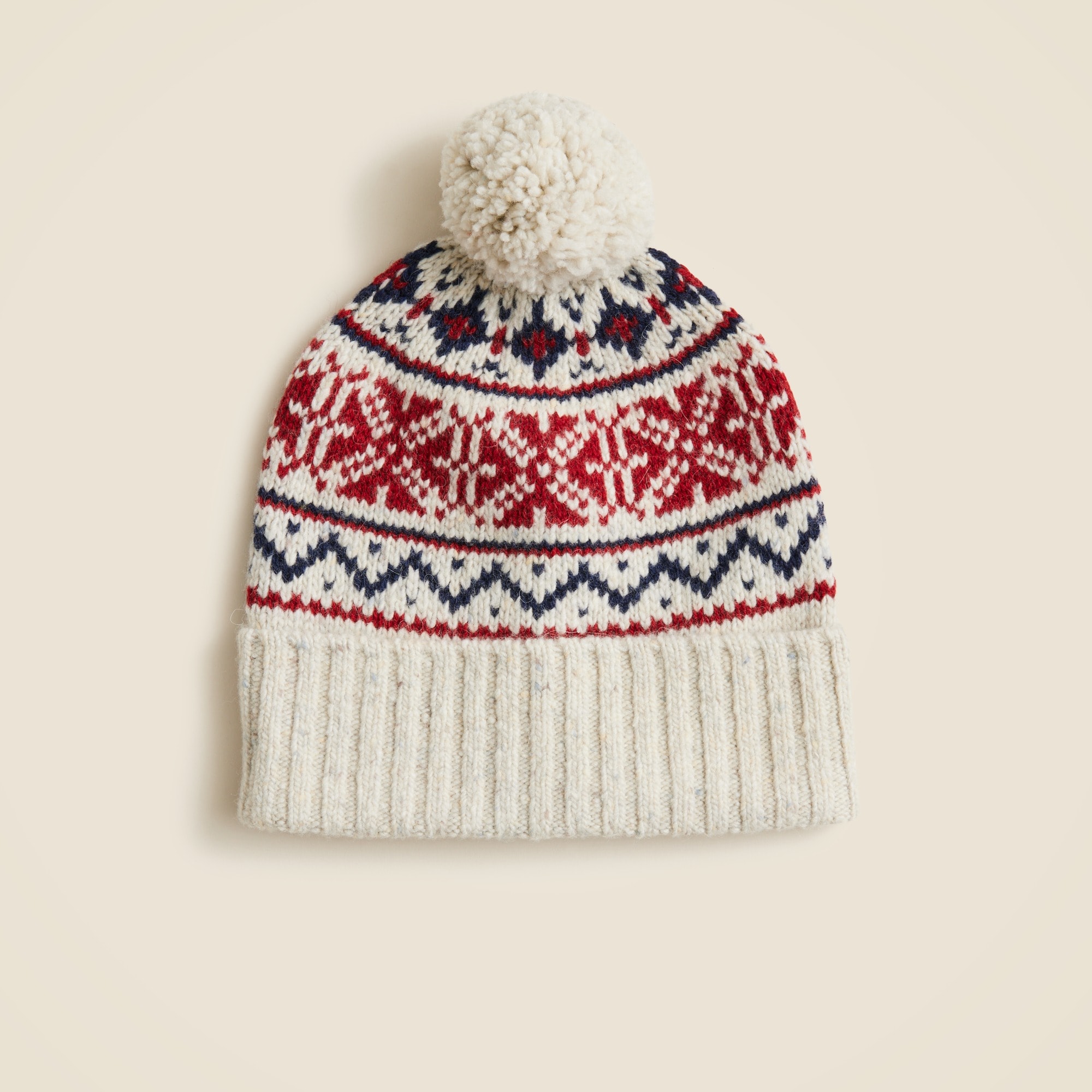 boys Kids' Fair Isle beanie with pom-pom