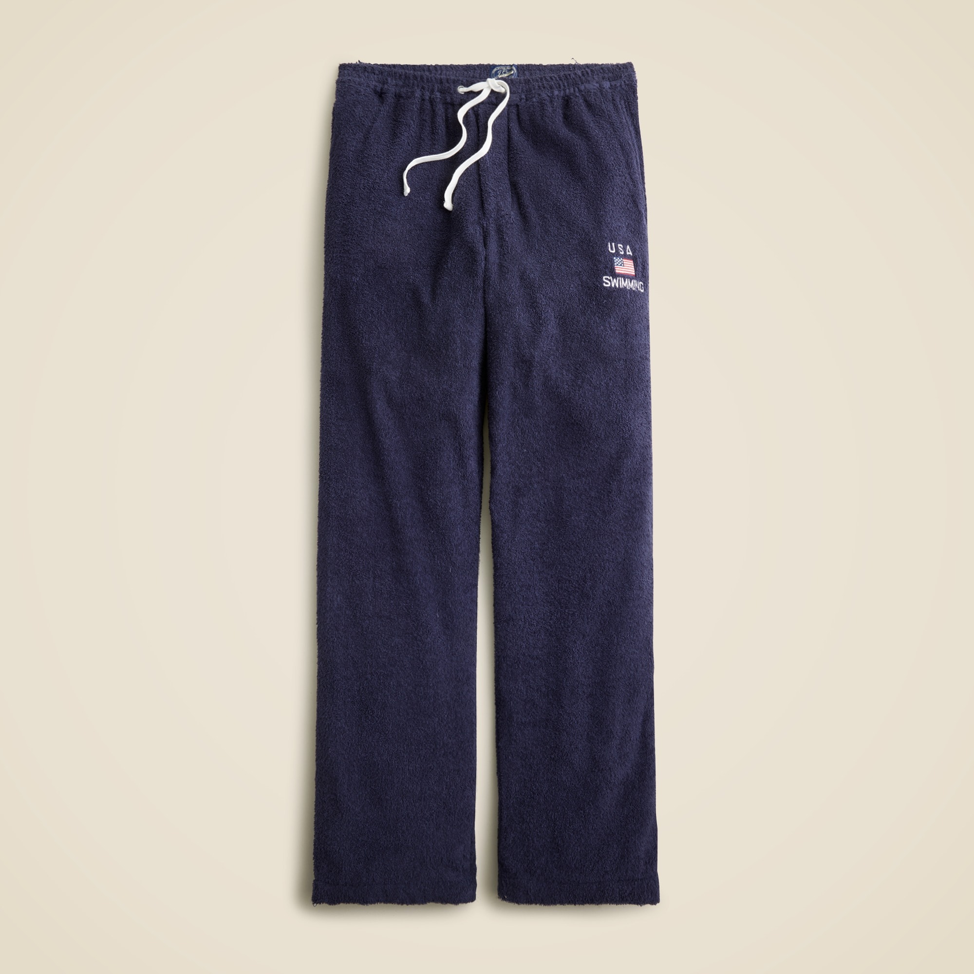 mens Limited-edition USA Swimming&reg; X J.Crew terry cloth pant