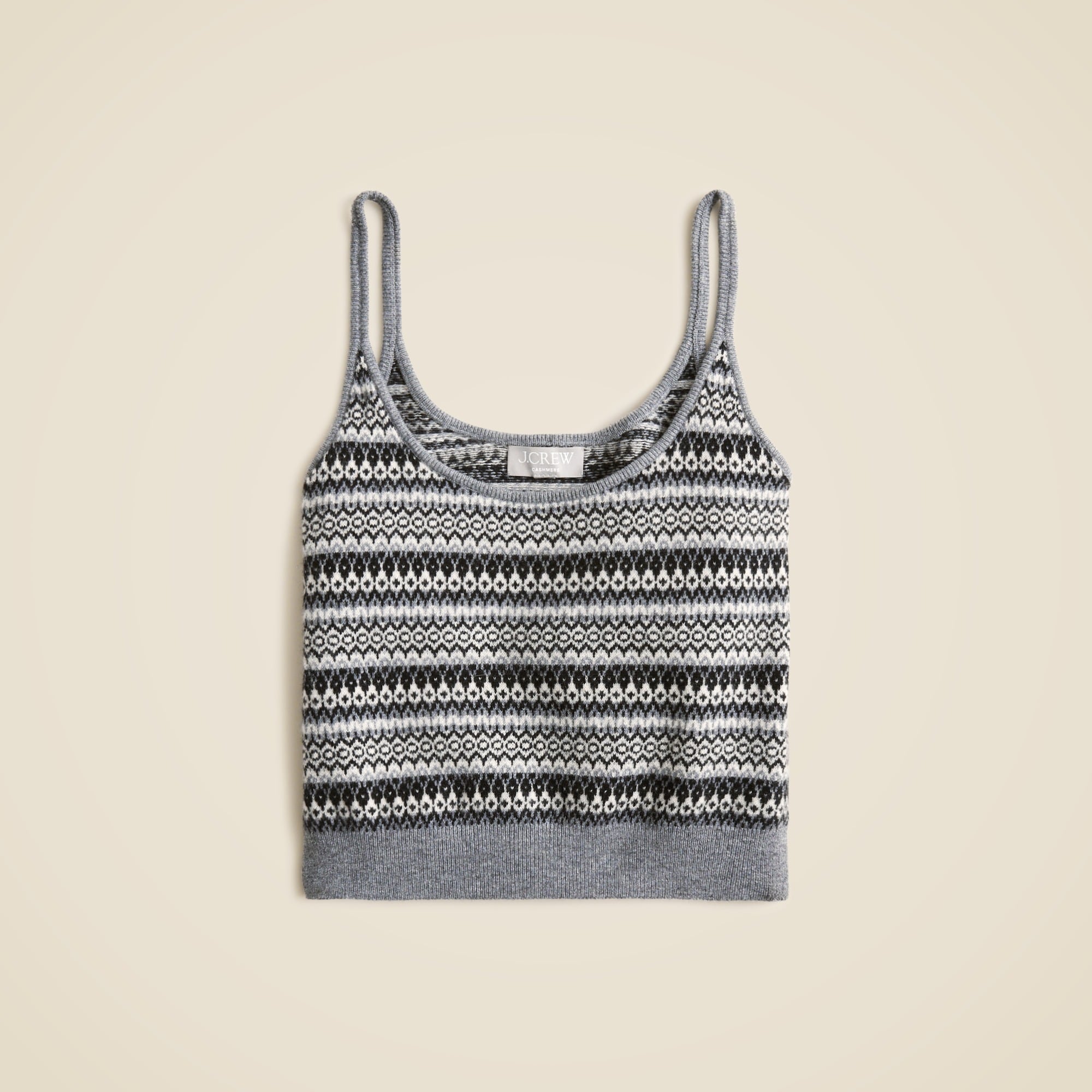  Cashmere Fair Isle sweater-tank