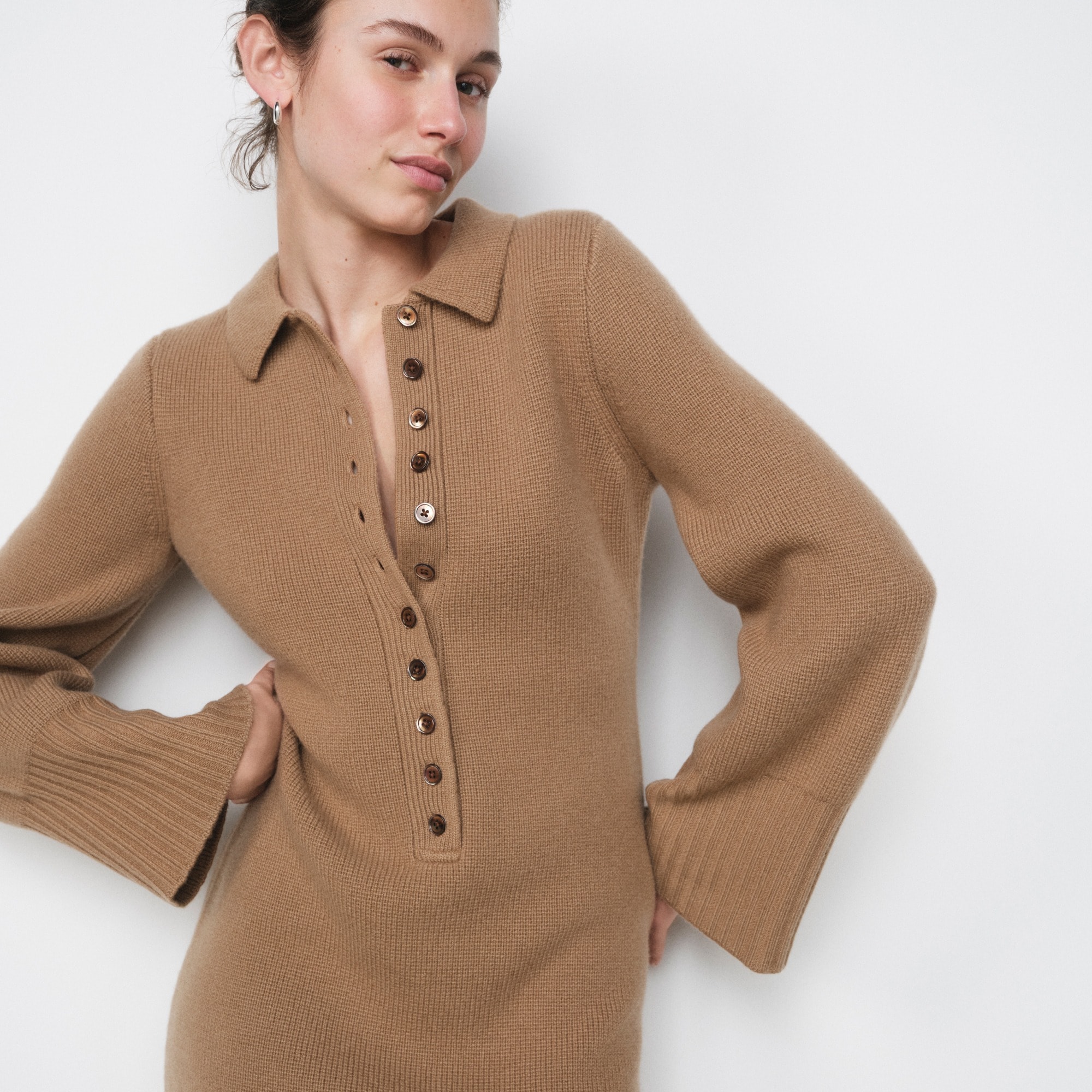  Spring Street cashmere polo sweater-dress