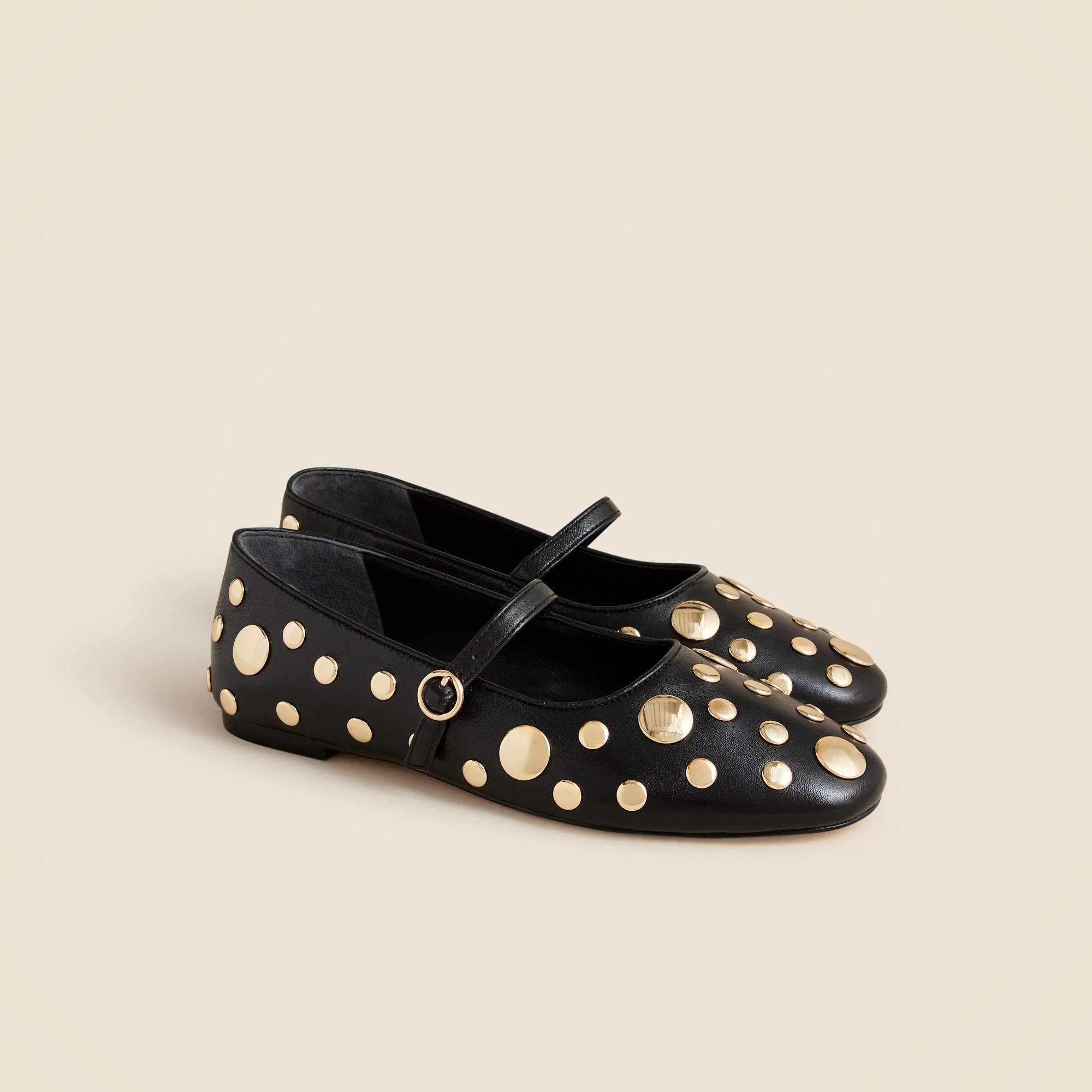 womens Logan studded Mary Jane ballet flats in leather