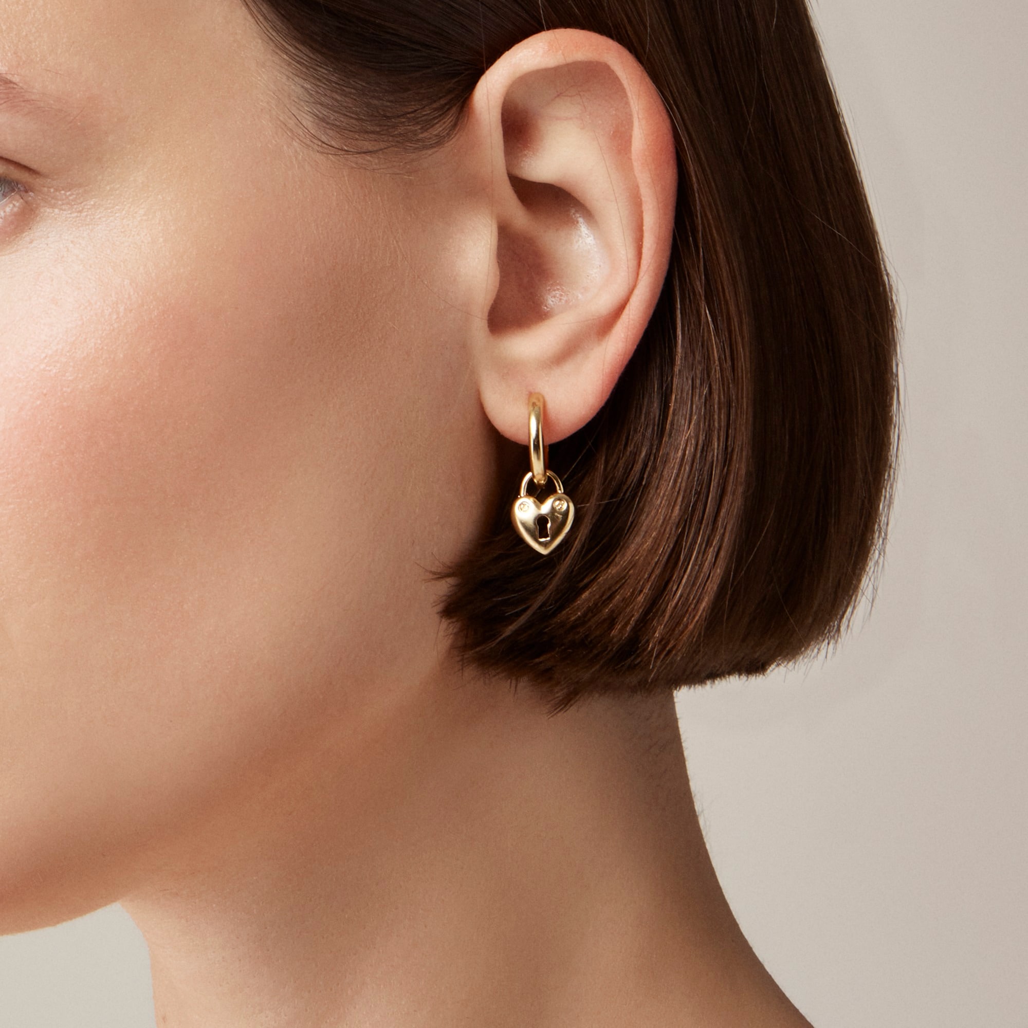 womens Mixed charm hoop earrings