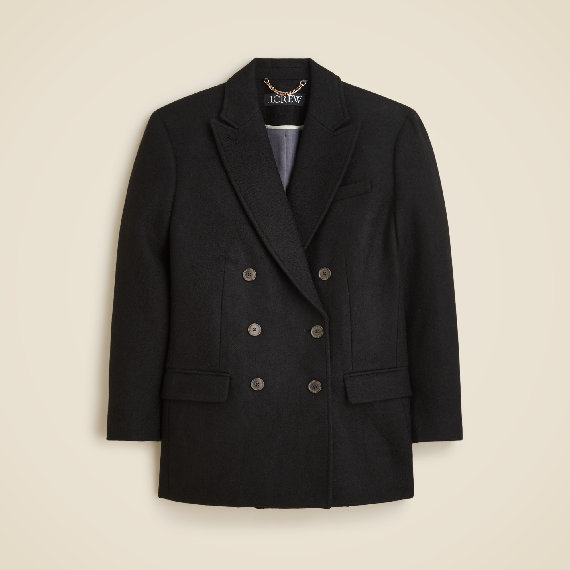 womens Tailored peacoat in Italian wool-blend melton