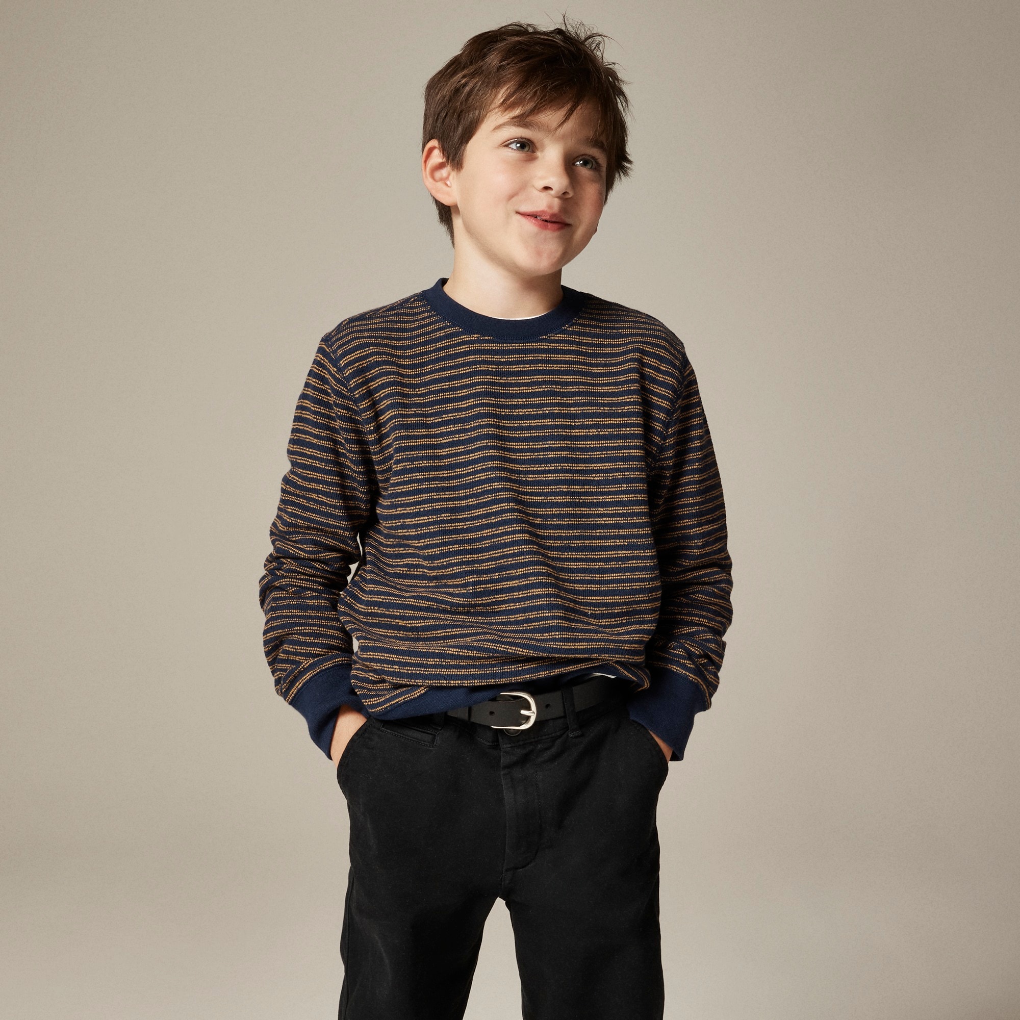 boys Boys' long-sleeve sweater T-shirt in stripe