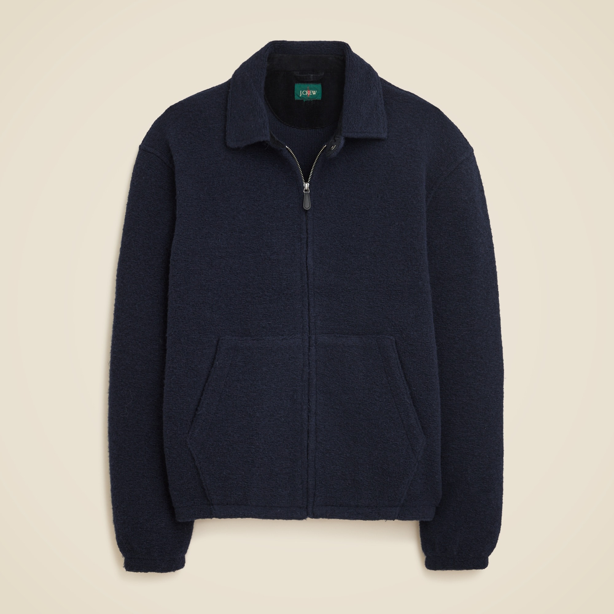  Wool-blend sweater fleece jacket