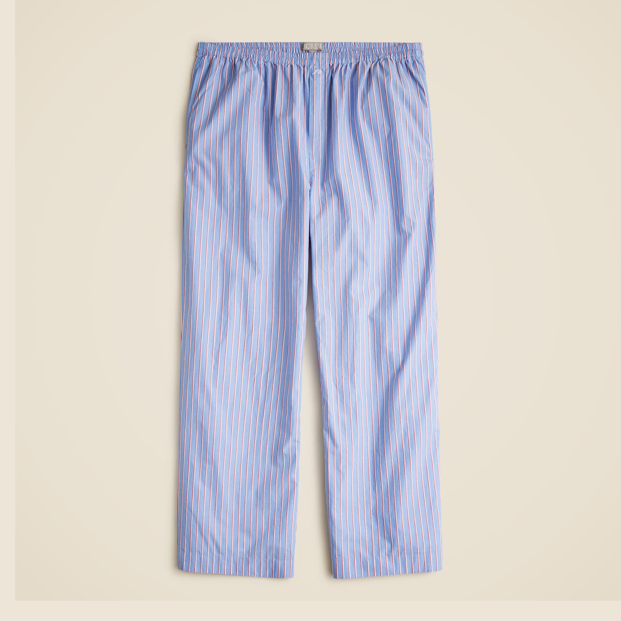  Cotton poplin pajama pant in stripe