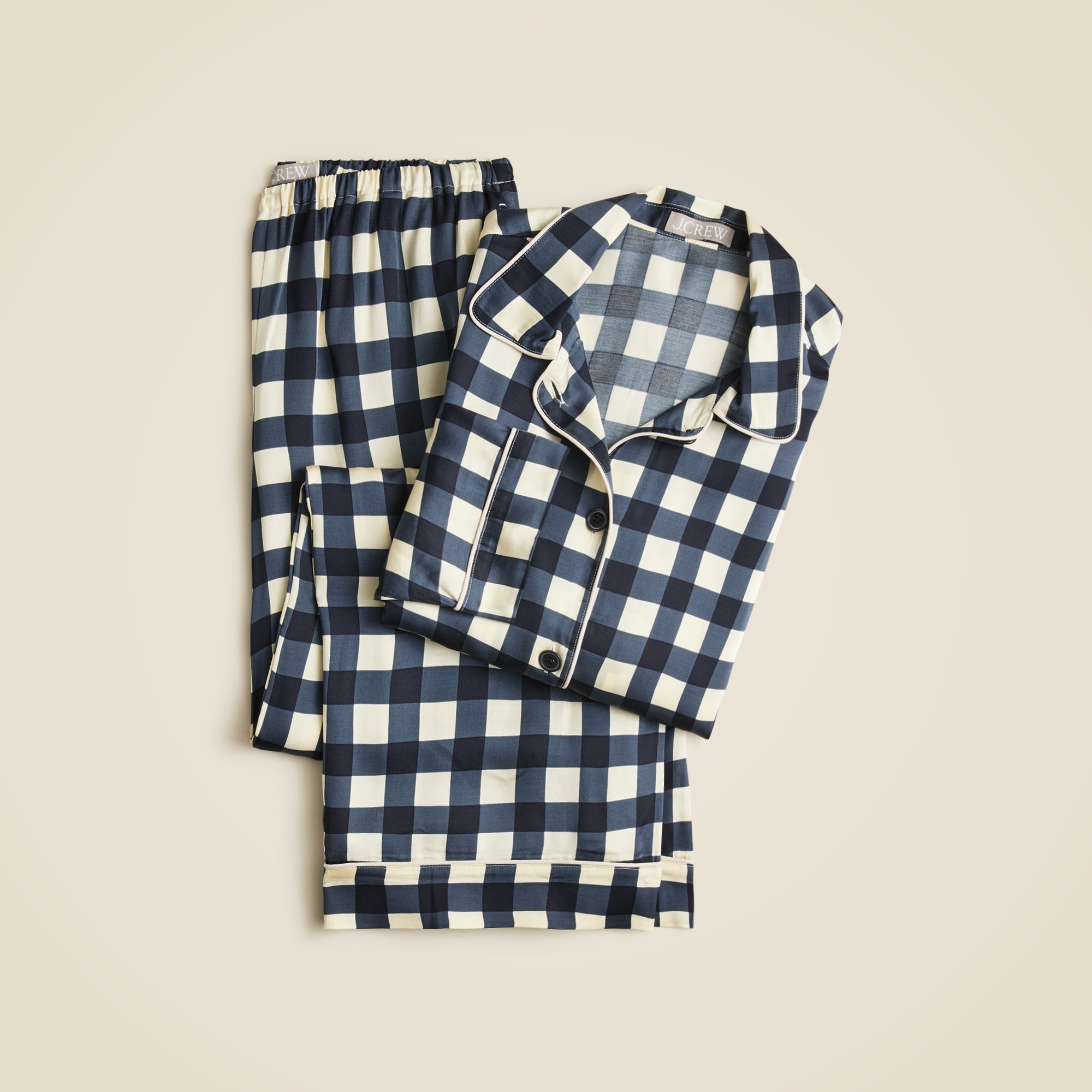  Soft shine pajama pant set in gingham