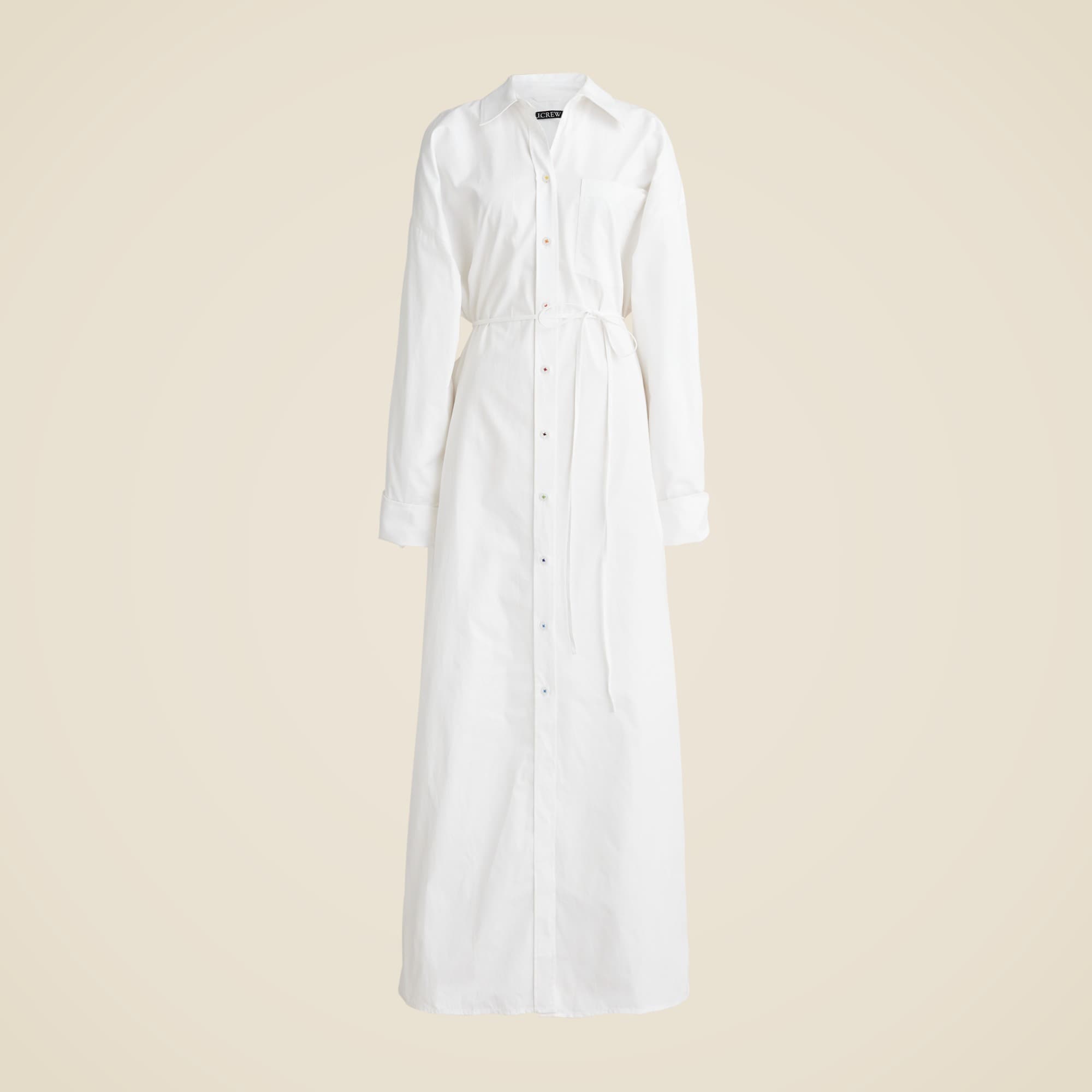 womens Christopher John Rogers X J.Crew cotton poplin shirtdress