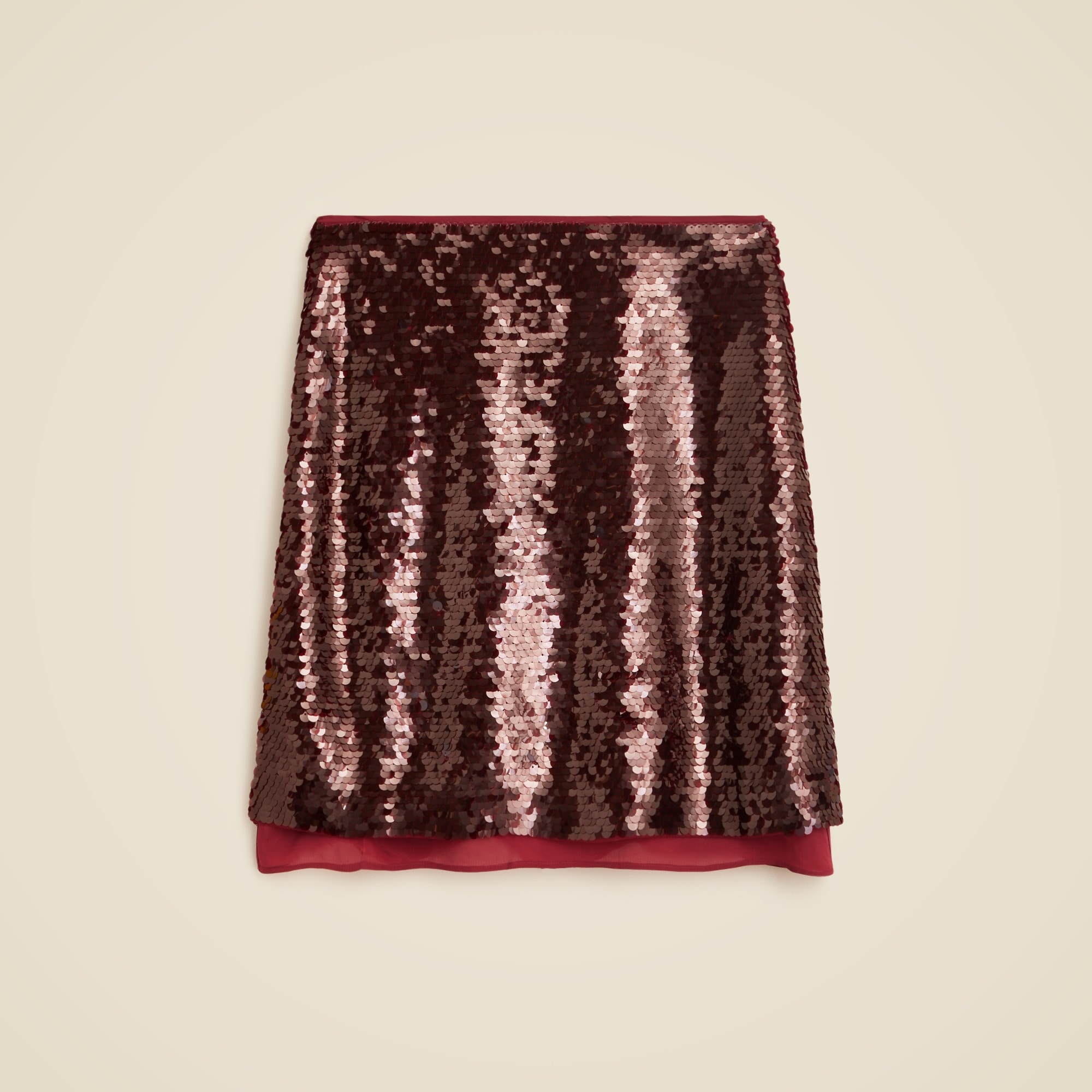  Chiffon-lined sequin skirt