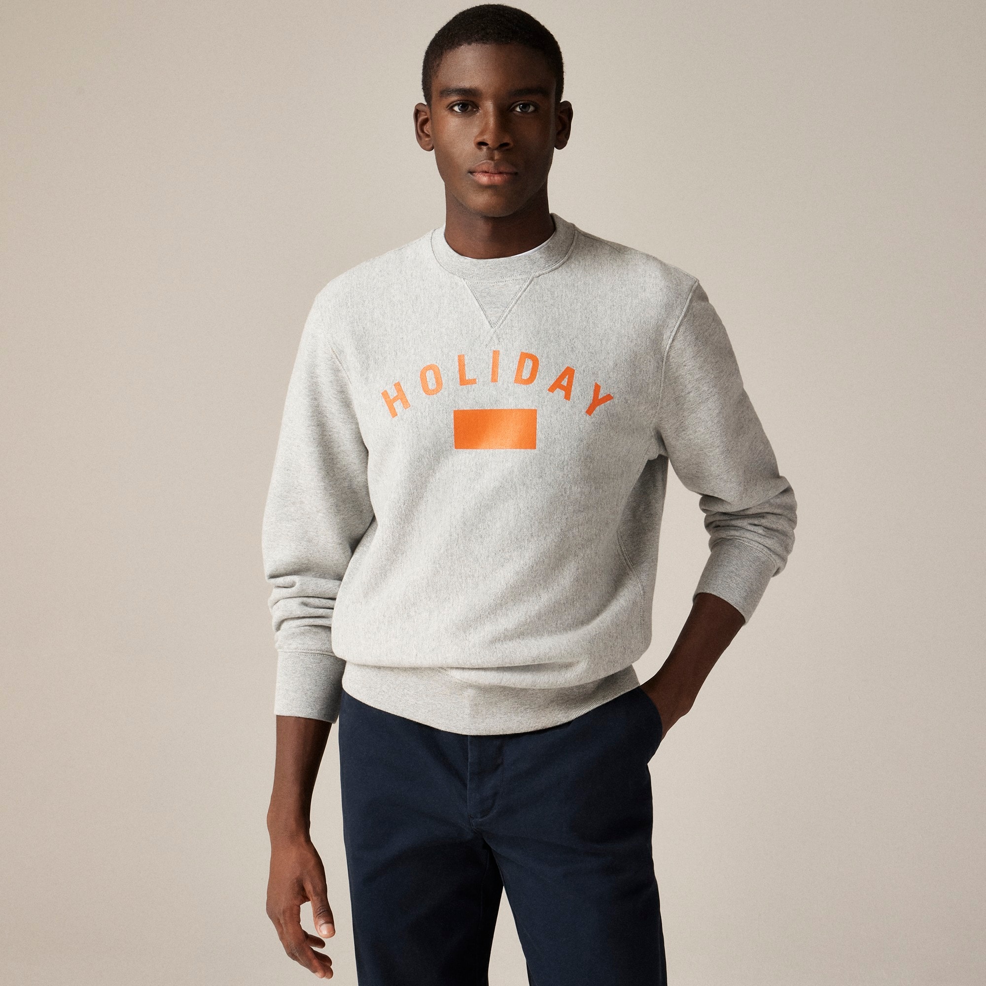 mens Limited-edition Holiday X J.Crew heritage 14 oz. fleece graphic sweatshirt