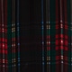 Gwen knee-length layered slip skirt in plaid crinkle chiffon BLACK RED TARTAN