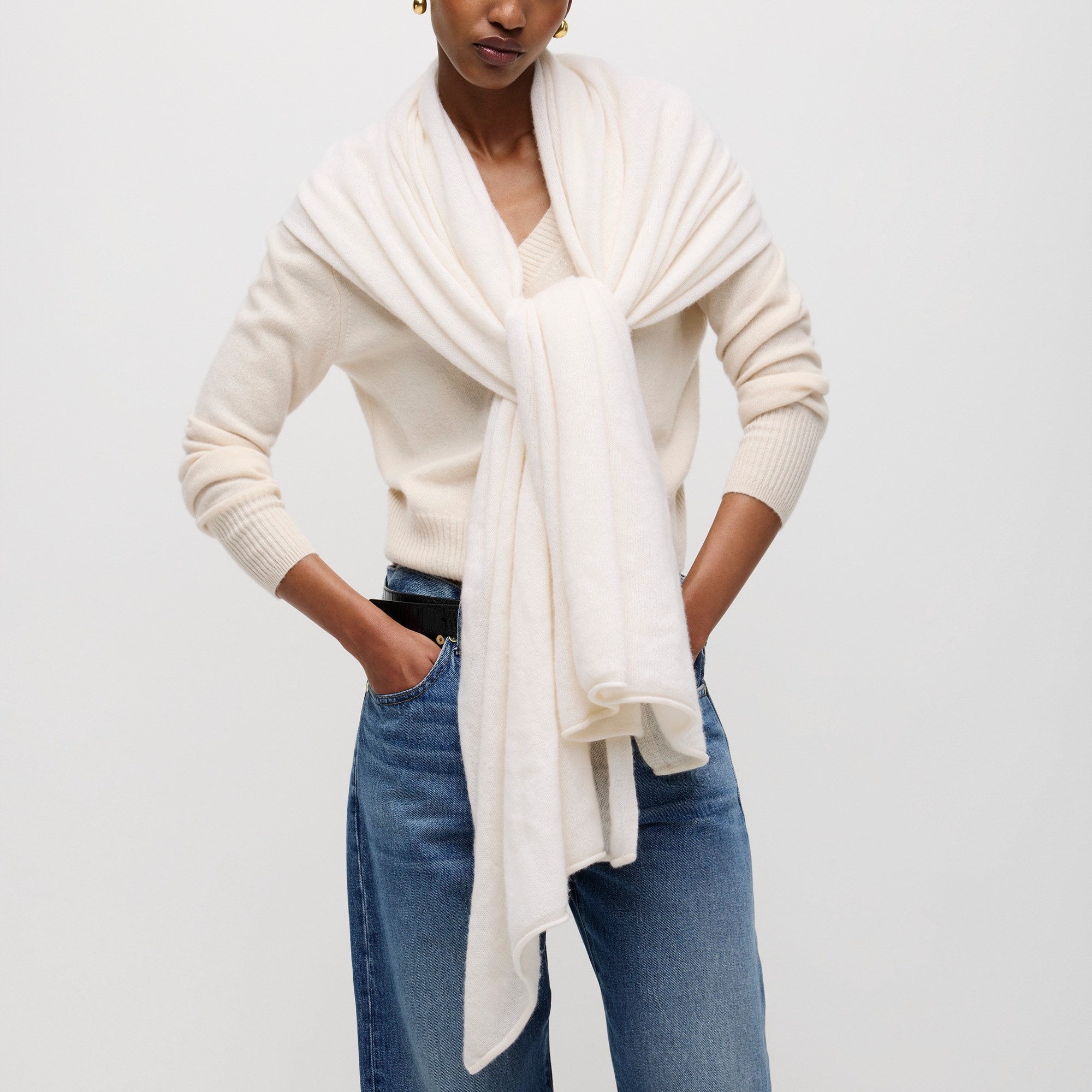 womens Oversized cashmere wrap