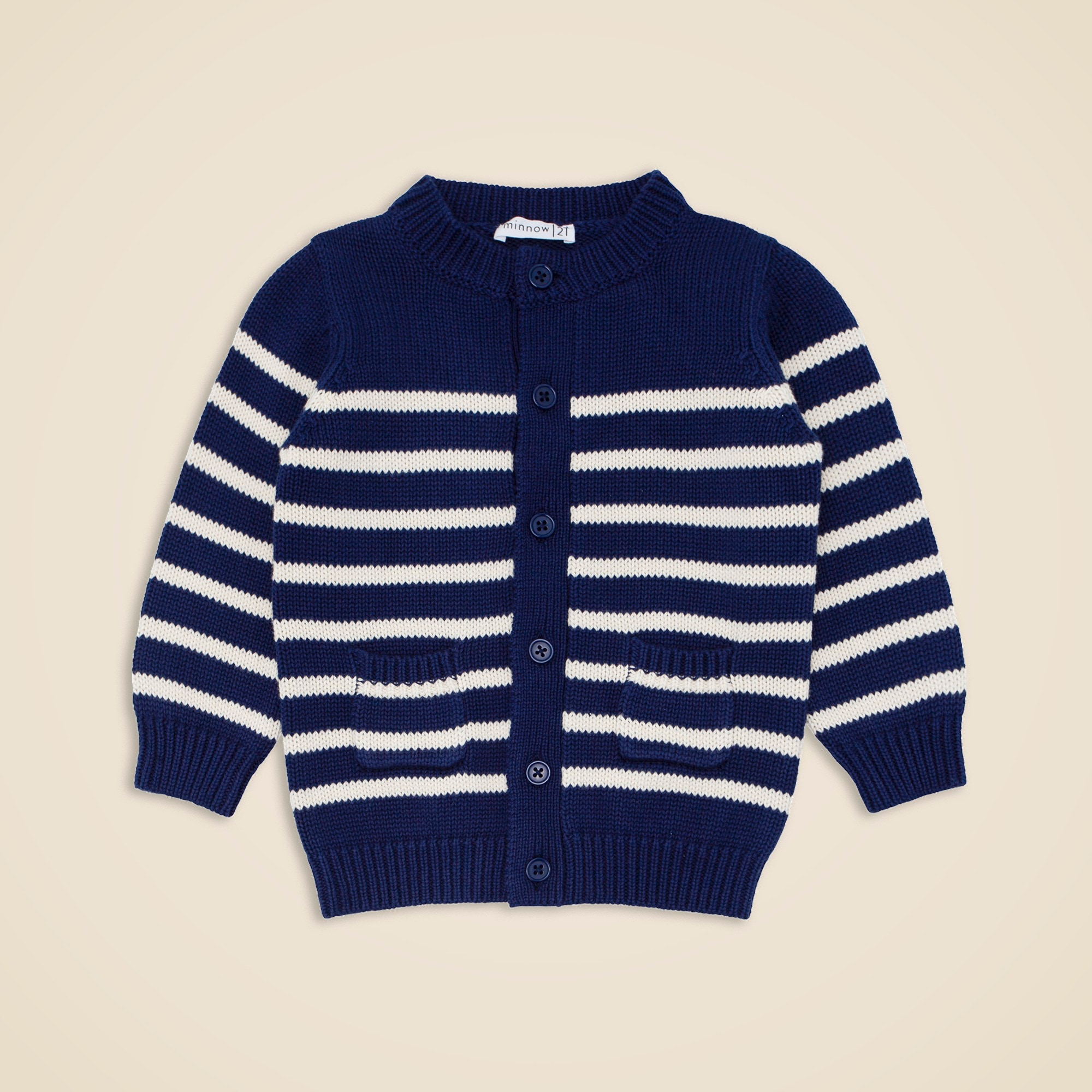 boys Kids&apos; minnow&trade; striped knit cardigan sweater