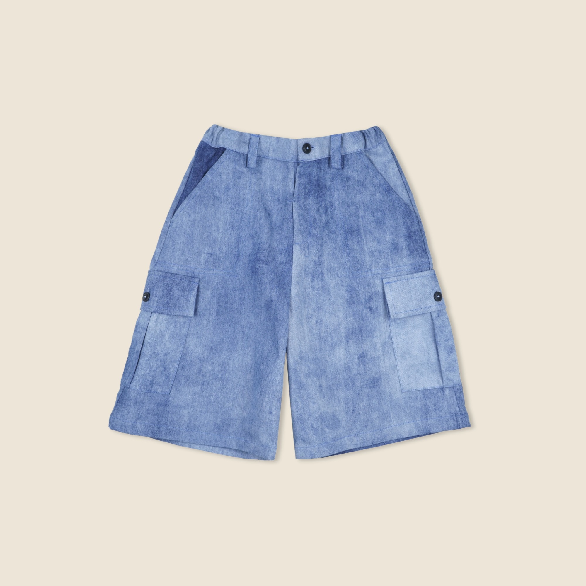 girls The Sunday Collective kids' Brooklyn cargo short in denim